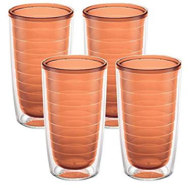 Imagem de Tervis Feito nos EUA Copo isolado de parede dupla transparente e colorido mantém as bebidas frias e quentes, 473 ml - 4 unidades, citrus Sunrise