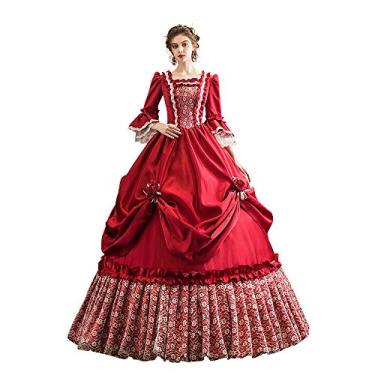 Imagem de Victorian Rococo Party Ball Gown Marie Antoinette Masquerade Vampire Dress Steampunk Period Party Dresses (4XL, Masquerade_16)