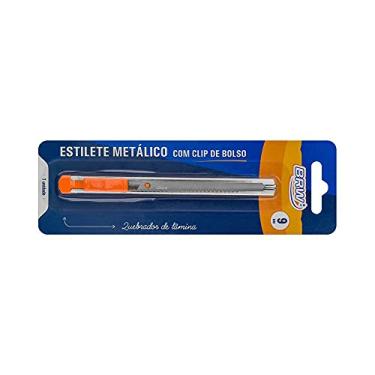 Imagem de Estilete Retrátil Estreito 09mm Metálico ES0902 BRW 01un