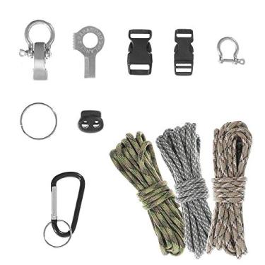 Imagem de Paracord Planet Kit de paraquedista definitivo para você mesmo – 30 metros de paracord 550 e 10 necessidades essenciais para fazer sua própria sobrevivência Paracord pulseiras, cordões, ferramentas
