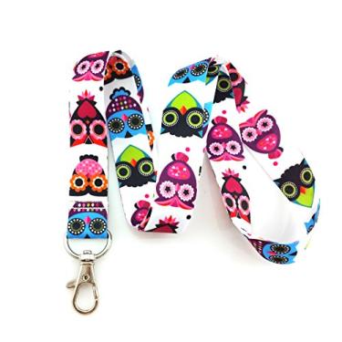 Imagem de Chaveiro de coruja com coruja da moda, porta-crachá