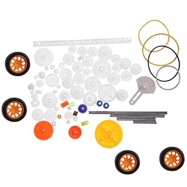 Imagem de Kits de Cremalheira de Correia de Polia de Engrenagens de Plástico 78 Peças Conjunto de Engrenagens Cinta de Eixo DIY Conjunto de Acessórios