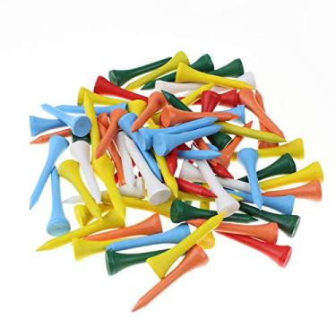 Imagem de Camiseta CrestGolf Golf de 4,5 cm Deluxe Pacote com 100, mixed color