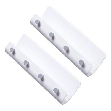 Imagem de Cabilock 2 Pçs Cabideiro Prateleira De Montagem Parede Cabideiro De Roupas Gancho Adesivo Gancho De Montagem Parede Cabideiro Prateleira De Armazenamento Rack De Montagem Parede