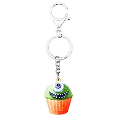 Imagem de ZALTAS Chaveiro Monster Cupcake Anéis Alimentos Jóias Para Mulheres Meninas Bolsa Bolsa Car CharmsMulticolr