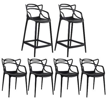 Imagem de Loft7, Kit 4 cadeiras + 2 banquetas médias Masters Allegra