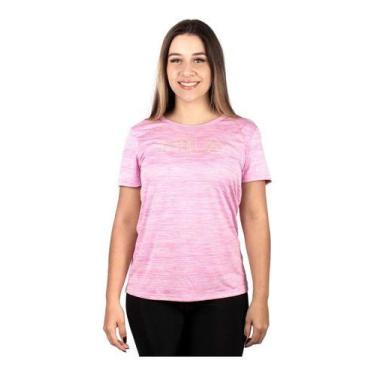 Imagem de Camiseta Feminina Fila Basic Train - Rosa Original