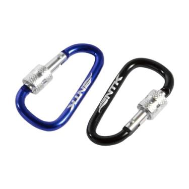 Imagem de NTKTATICO, Mosquetão, 6mm, Alumínio Anodizado, Chaveiro, Acessórios, Prático, Embalagem com 2 Unidades