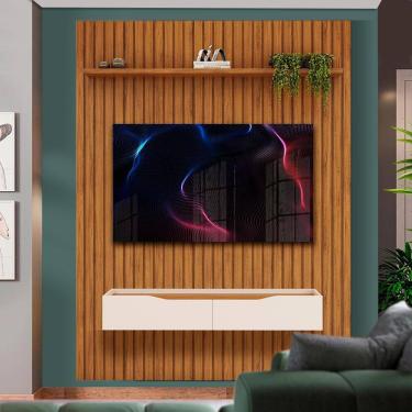 Imagem de Painel Moderno Com Rack Suspenso Até 65 Polegadas Freijó Off White Atlantis Shop Jm