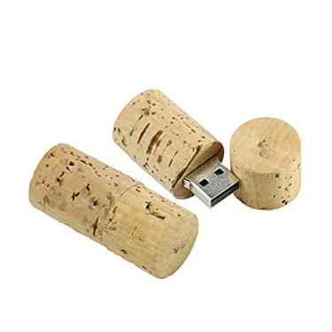 Imagem de Flash Drive USB 16 GB com formato de rolha de vinho, unidades USB, pen drives USB 2.0, pen drive, armazenamento de data, pendrive, pendrive, armazenamento externo (marrom)