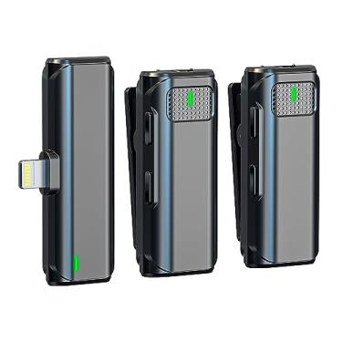 Imagem de Microfone de Lapela Wireless V8-L-2 Dispositivos Ios Preto MPOWER