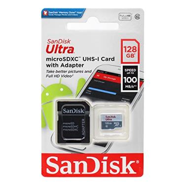 Imagem de SanDisk Cartão de memória ultra microSDXC 128 GB UHS-I, leitura: até 80 MB/s + adaptador SD