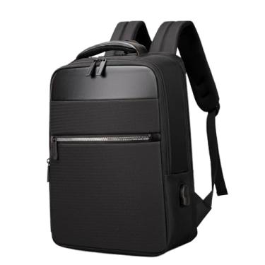 Imagem de TOKSHOP - Mochila para Notebook Executiva Slim Impermeável Com Entrada USB - Detalhes em Couro PU, Resistente à Riscos, Acabamento Resistente, Qualidade Premium