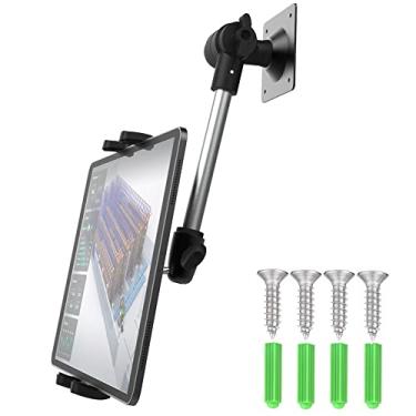 Imagem de Cuxwill Suporte de tablet de parede para telefone iPad de 4 a 13 polegadas, suporte de parede resistente universal de metal flexível para iPad Pro 12.9 Air Mini, Kindle Fire HD, iPhone
