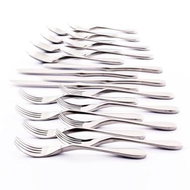 Imagem de Knork Conjunto de talheres originais de talheres, 20 peças, prata brilhante