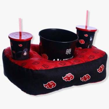 Imagem de Kit Naruto Akatsuki Almofada Suede com Balde de Pipoca e Copo Zona Criativa