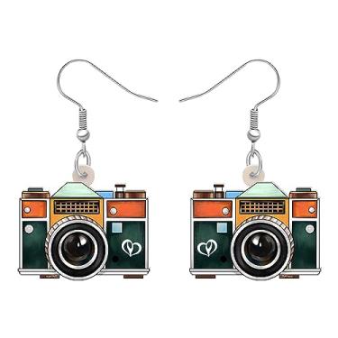 Imagem de DALANE Brincos de acrílico retrô vintage para câmera de televisão, joias nostálgicas para mulheres, meninas, crianças, presentes dos anos 80 a 90 anos, Medium, Acrílico, Sem pedra preciosa