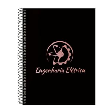 Imagem de Caderno Universitário Espiral 20 Matérias Profissões Engenharia Elétrica (Preto e Rosê)