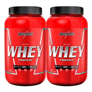 Imagem de Combo 2x Nutri whey Protein Para Ganho de Peso Morango 900g Pote - Integralmedica