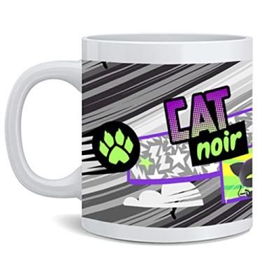 Imagem de Miraculous Ladybug and Cat Noir Adrien Agreste Cat Noir Merch Logo Caneca Desenho Animado Série de TV Filme Miraculous Ladybug Mercadoria Kawaii Miraculouses Caneca de Café Cerâmica Xícara de Chá