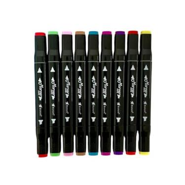 Imagem de Kit 36 Marcador Permanente 2 Pontas Bismark Escolha as Cores