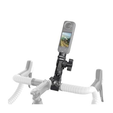Imagem de Fotoleey Suporte para câmera de motocicleta, suporte de guidão de bicicleta para Insta360 X4, X3, X2, Ace Pro, Ace, GoPro Hero 12, Hero 11, Hero 10