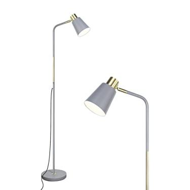 Imagem de Luminária de Chão, Autônoma, de Metal, Ajustável, Rústica, para Fazenda, Leitura, Tarefas Internas, Sala de Estar, Quarto, Escritório, Decoração de Casa, Regulável, Cinza