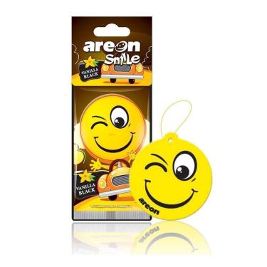 Imagem de Aromatizante Automotivo Folha Smile Vanilla Black Areon