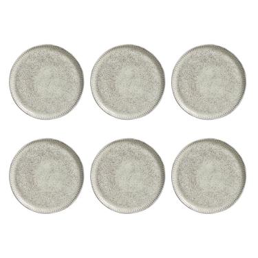 Imagem de Conjunto de Pratos de Sobremesa Porto Brasil Linhas Pistache com 6 peças - Verde 