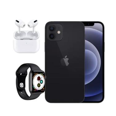 Imagem de Apple Iphone 11 Black 4G 128Gb Chip A13 Bionic Tela 6.1 Camera 12Mp Vitrine  Com Fone I13 E Relogio W46