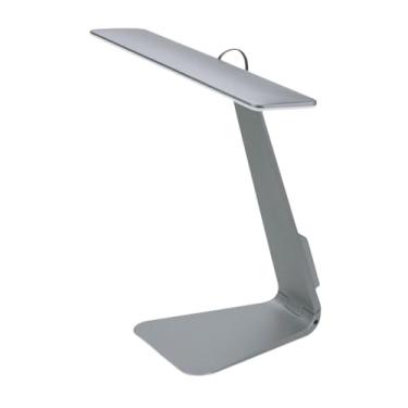 Imagem de Lâmpada de mesa LED Lâmpada de viagem USB com luz de mesa dobrável sensível ao toque Lâmpada portátil compacta para trabalho em casa, escritório e, Cinza
