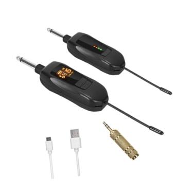 Imagem de YIJU Transmissor e receptor de guitarra sem fio, captador de guitarra, dispositivos de transmissão de áudio sem fio para piano elétrico, bateria eletrônica