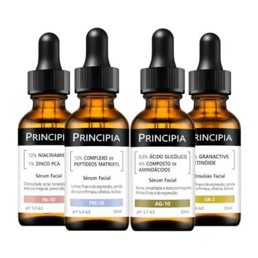 Imagem de Principia Kit Anti-Idade 4 Séruns Niacinamida + Peptídeos + Glicólico + Retinóide