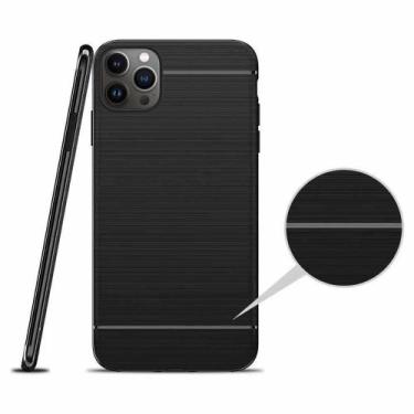 Imagem de Capinha Iphone 13 Pro - Capa Compatível Iphone 13 Pro TPU Preto Escova