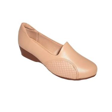 Imagem de Sapato Ortopédico Feminino Modare Anabela Joanetes 7014.229, 38, Bege