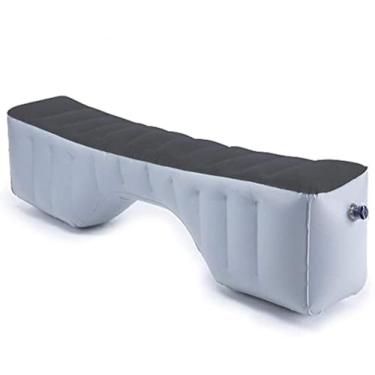 Imagem de QLZDGH Auto inflável carro viagem colchão assento traseiro almofada de ar cama almofada acampamento ar sofá (cinza claro)