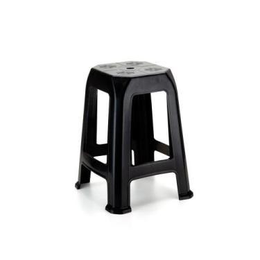 Imagem de 3 Banquetas Banco Banquinho Plástico Empilhável Reforçado - JRMarketin