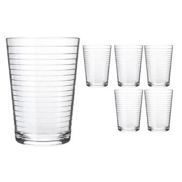 Imagem de 6 Copos Transparente De Vidro Arizona 200ml Suco e Água - PRATICASA