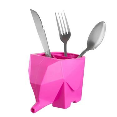 Imagem de Escorredor de Talheres Elefante - Diversas Cores - Rainbow, Rosa