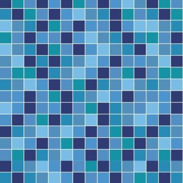 Imagem de Papel De Parede Pastilhas Azul Piscina Autocolante Cozinha - LRP
