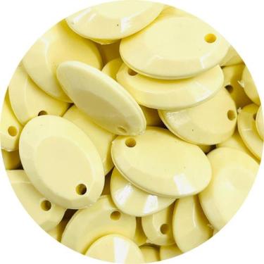 Imagem de Pingente Lentilha Bege18x13mm 10pçs Bijuteria 7g - Macall