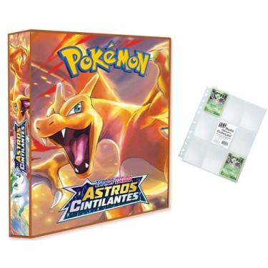 Imagem de Álbum Pasta Fichário Pokemon com 10 Folhas YES 9 Bolsos Espada e Escud