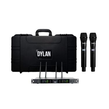 Imagem de Microfone sem fio dylan d 9500 mao duplo true diversity uhf