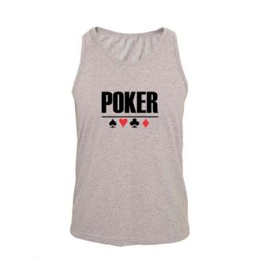 Imagem de Regata Masculina Algodão Poker Estampada Verão Moderna - Ragor, GG, Ci