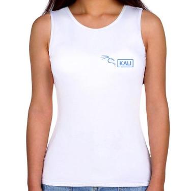 Imagem de Regata Feminina Kali Linux - Foca na Moda, Branco, GG