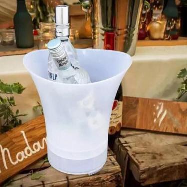 Imagem de Balde P/ Gelo Rgb Caixa De Som 20w Led 5l Festa Musica Alto Falante Em