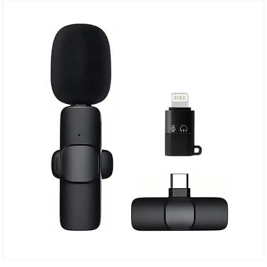 Imagem de Microfone Sem Fio Transmissor Receptor De Lapela Para iPhone E Android Tipo c