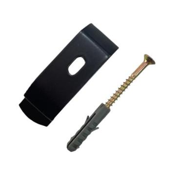 Imagem de Kit 20 Presilhas P/ Trilho Suiço Duplo Preto - DECOR LÍDER 