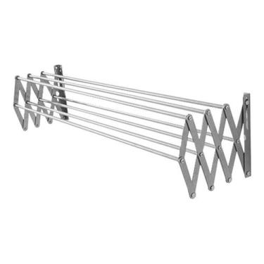 Imagem de Varal De Roupas Sanfonado De Parede 0,80cm Interno / Externo - Metalin