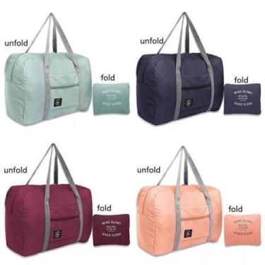 Imagem de Bolsa Sacola Viagem Dobrável Multiuso Encaixa Mala - Mix de Produtos, 